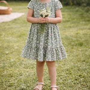 Baby B’Gosh Floral Dress 2T Green Pink Spring Easter Toddler Dress